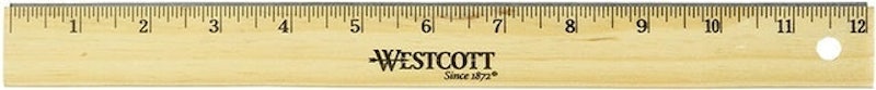 Wood 12-Inch School Ruler 1