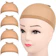 Fandamei 4 pieces Light Brown Stocking Wig Caps 1