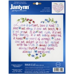 Stamped Cross Stitch Kit, Love is Patient