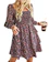 BTFBM Square Neck Floral Dress 1