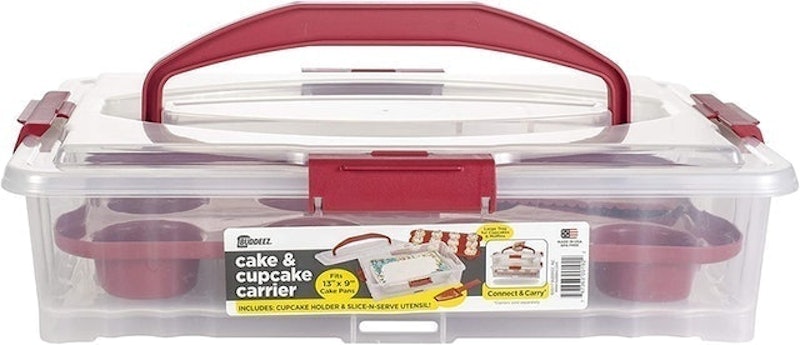 24 Cupcake Carrier for Transport,Tall Cake Holder with Handle, 3