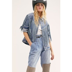 After Hours Fringe Denim Jacket