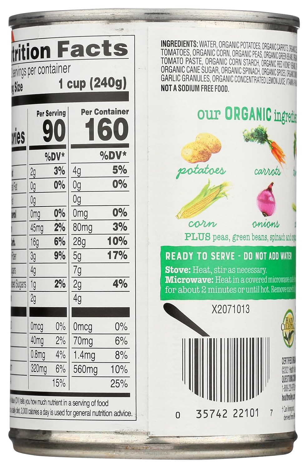 Organic Vegetable Soup (No Salt Added) 3