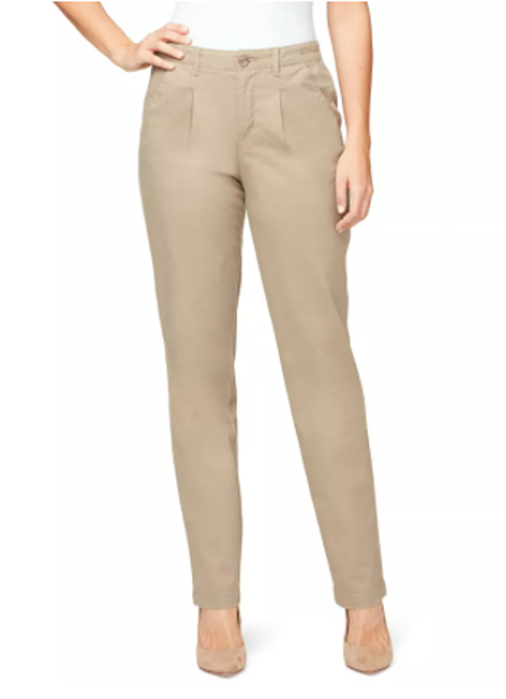 Women's Pleated Chino Pants 1