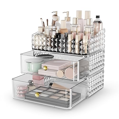 Makeup Organizer for Vanity, Stackable Cosmetics Organizer and Storage 1