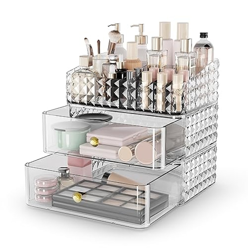 Makeup Organizer for Vanity, Stackable Cosmetics Organizer and Storage 1