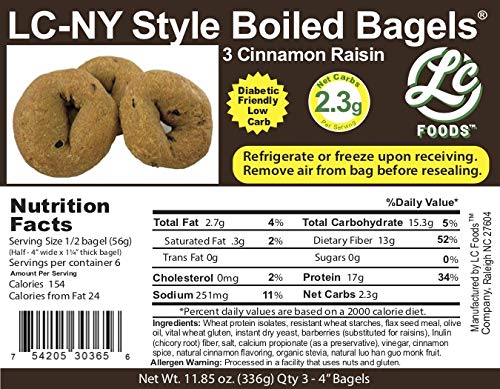 Low Carb NY Style Cinnamon Raisin Bagels 2