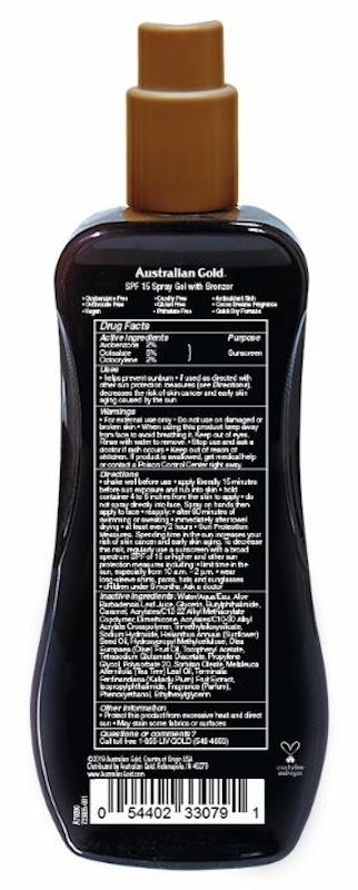 Spray Gel Sunscreen with Instant Bronzer 2
