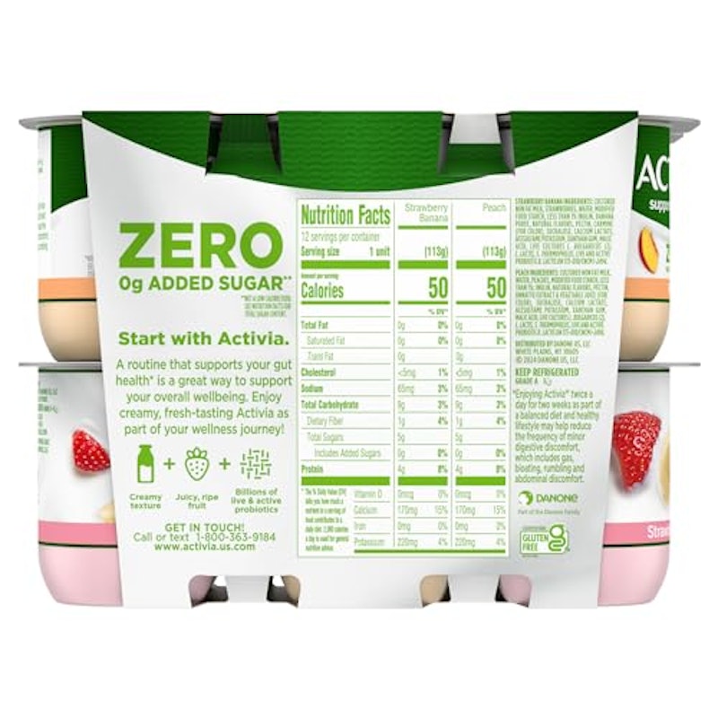 Strawberry Banana & Peach Probiotic Zero 0g Added Sugar 2