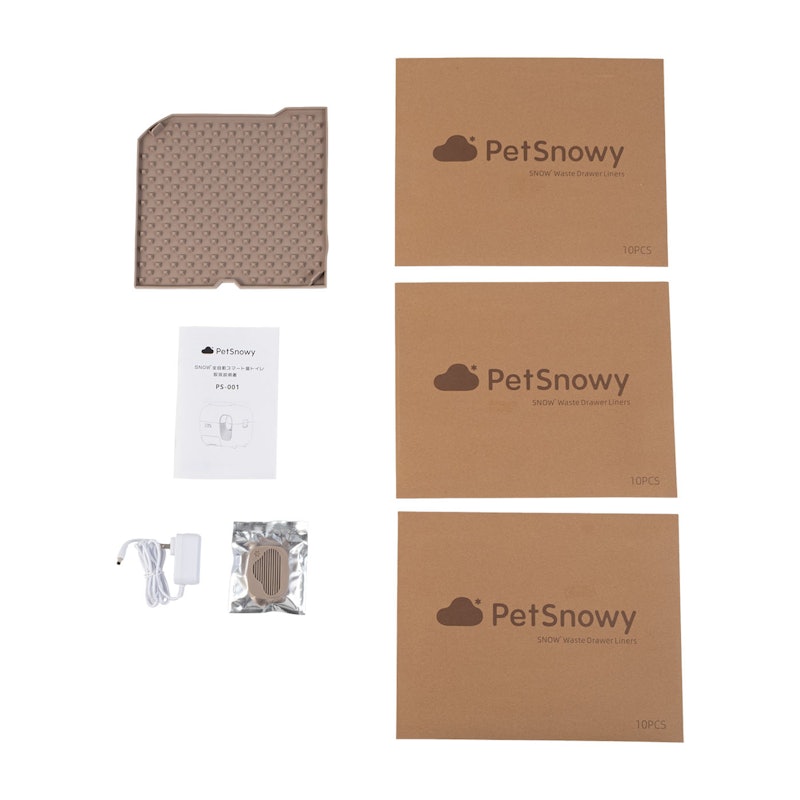 Snow+ Self Cleaning Litter Box white&brown 5