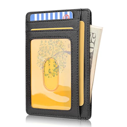 Slim Minimalist Front Pocket RFID Blocking Leather Wallets for Men 2