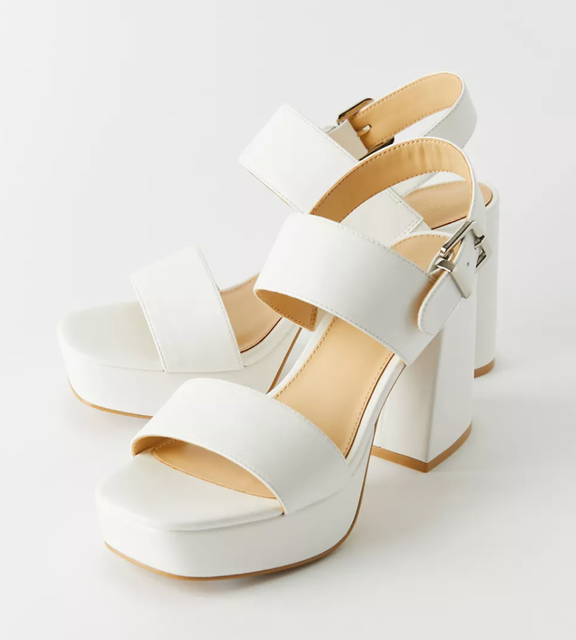 Rachel Faux Leather Strappy Platform Heel 1