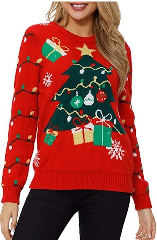 Christmas Tree With Presents Sweater 1
