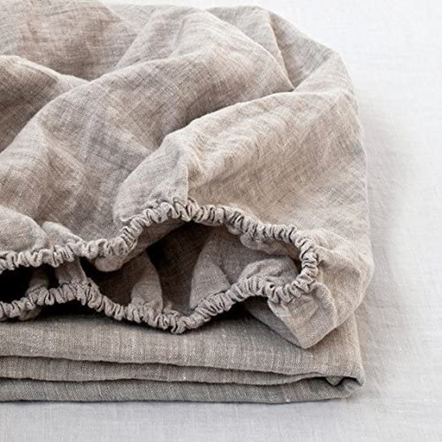 100% Linen Fitted Sheet 1