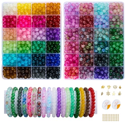 1300PCS Round Glass Beads Kit 1