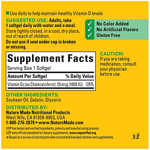 Vitamin D3 1000 IU (25 mcg) Softgels 2
