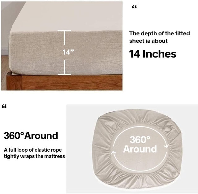 100% Washed Linen Sheet Set 2