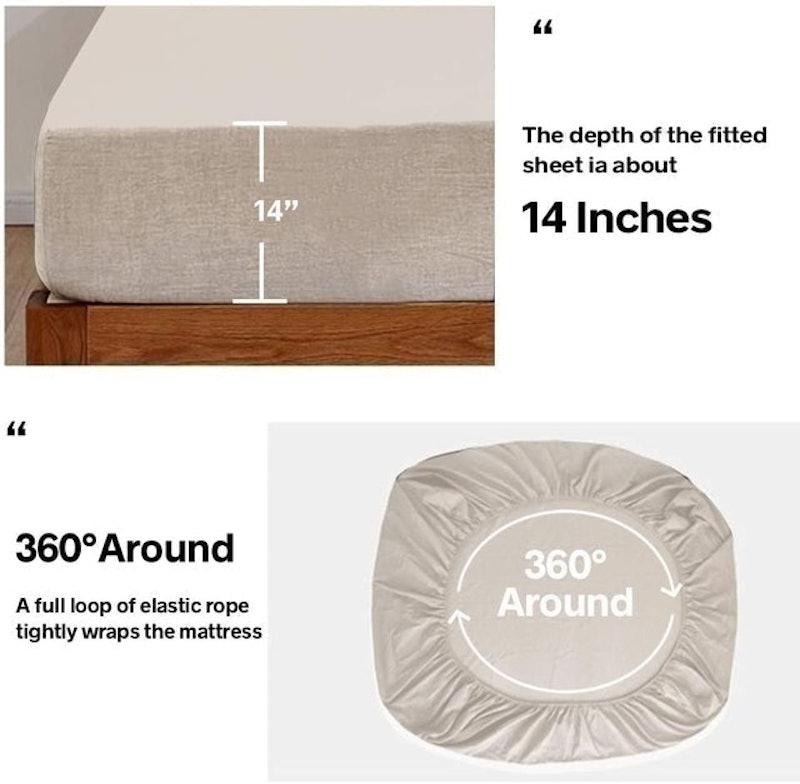 100% Washed Linen Sheet Set 2