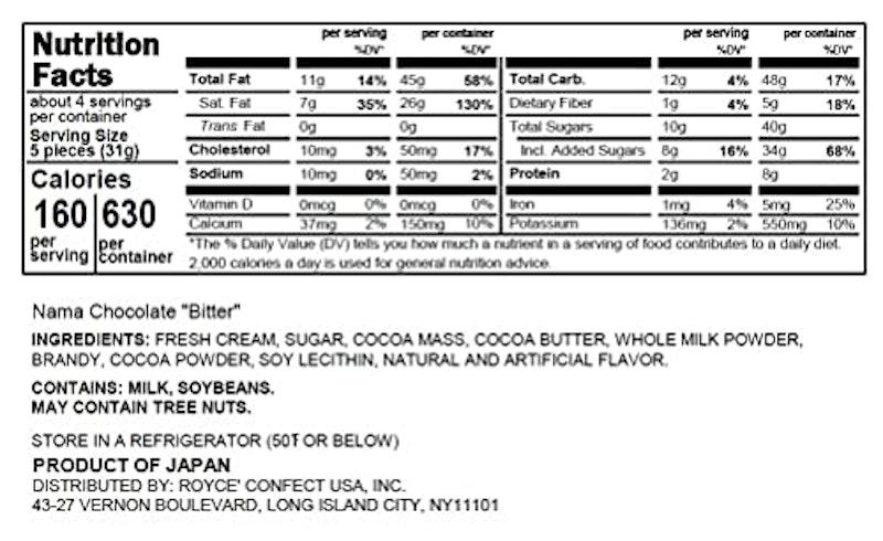 Nama Chocolate "Bitter" - Cognac-Infused Dark Chocolate 2