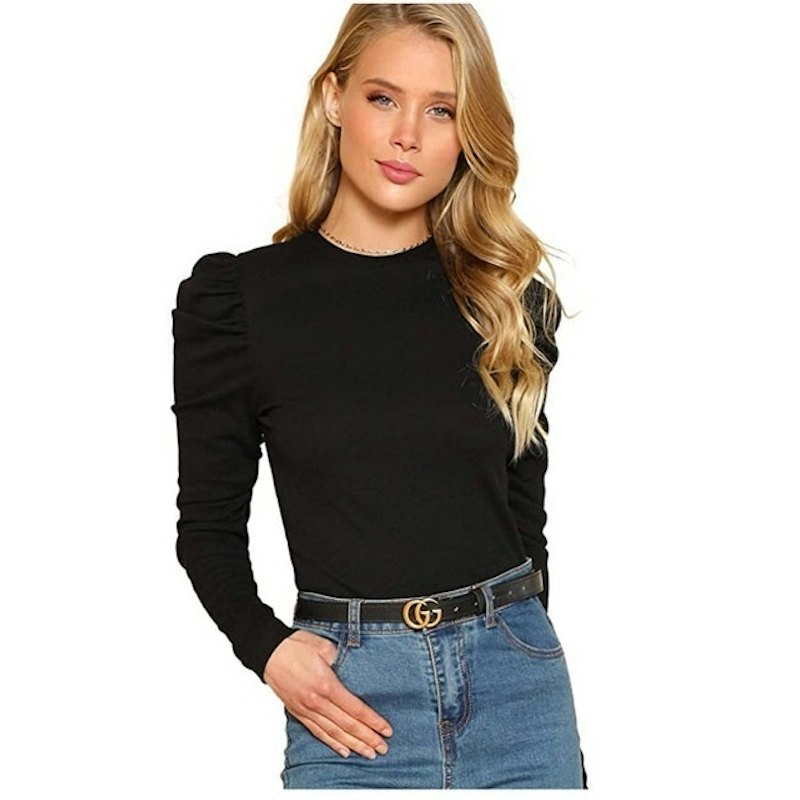 Puff Sleeve Crew Neck 1