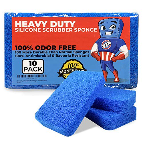 Heavy Duty Silicone Scrubber Sponges, 10 pack 1