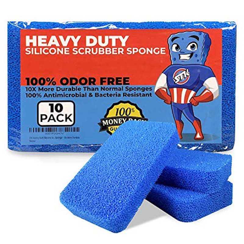 Heavy Duty Silicone Scrubber Sponges, 10 pack 1