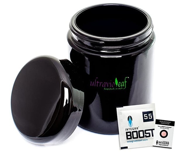 Ultraviolet Glass Storage Jar 1