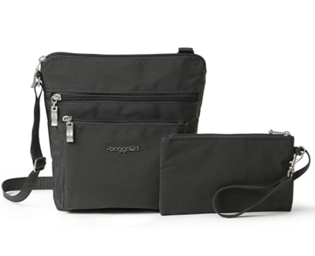 Pocket Crossbody Bag With RFID-Protected Wristlet 1