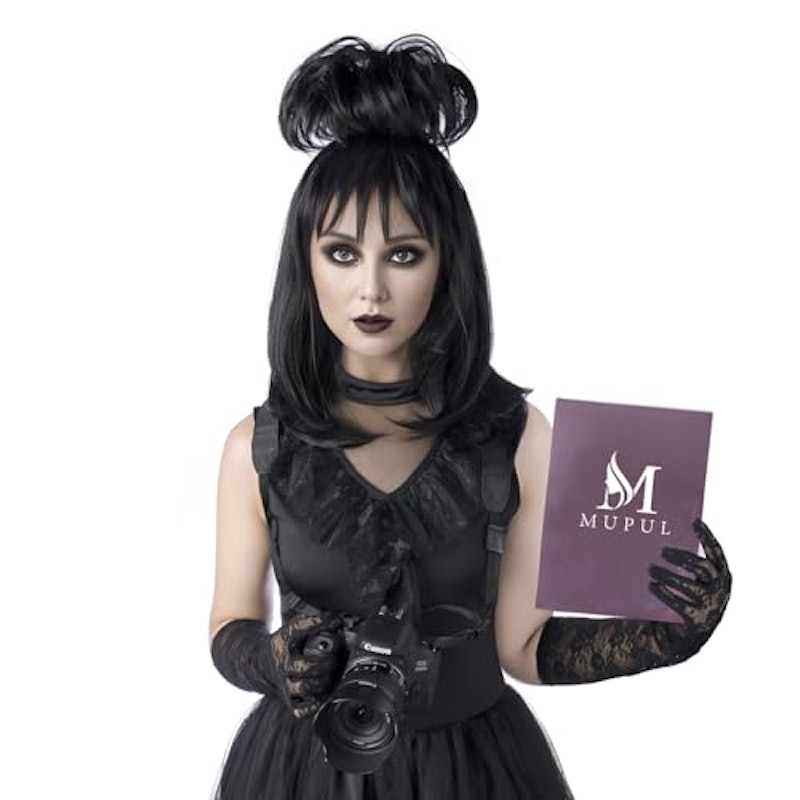 Black Cosplay Wig With Bun 1