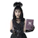 MUPUL Black Cosplay Wig With Bun 1