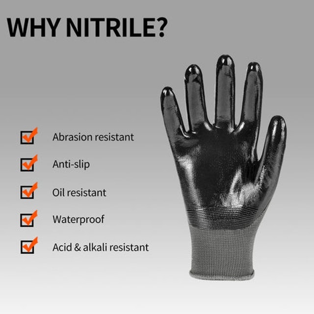 Nitrile Coating Gardening and Work Gloves 3