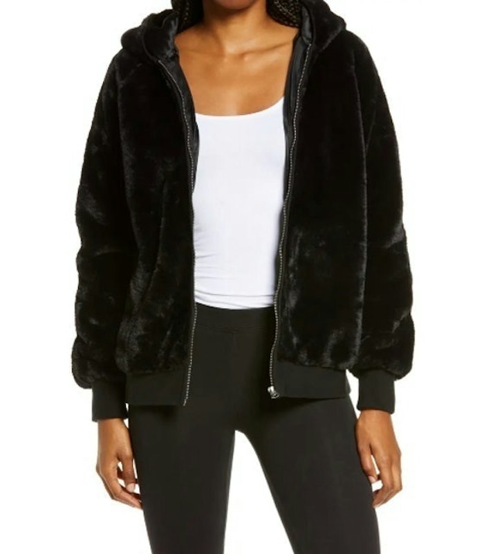 Love Life Hooded Faux Fur Jacket 1
