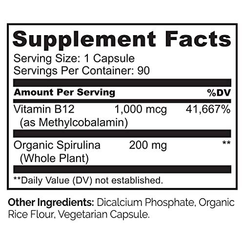 Vegan Vitamin B12 Supplement With Spirulina 3