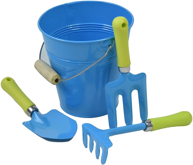JustForKids Kids Water Pail With Garden Tools Set 1