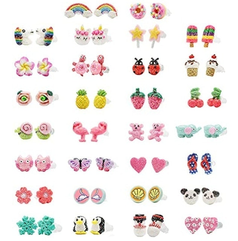 Hypoallergenic Plastic Post Earrings for Girls 1