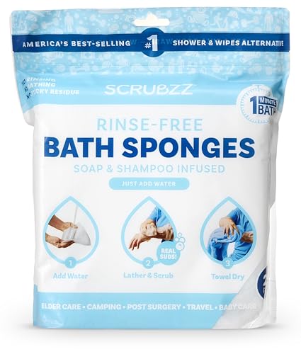Scrubzz Rinse Free Bath Sponges 1