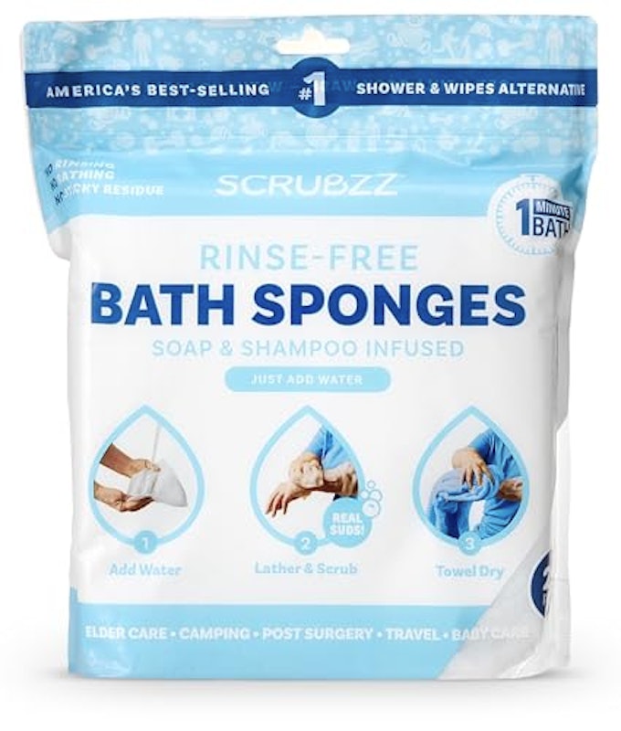 Scrubzz Rinse Free Bath Sponges 1