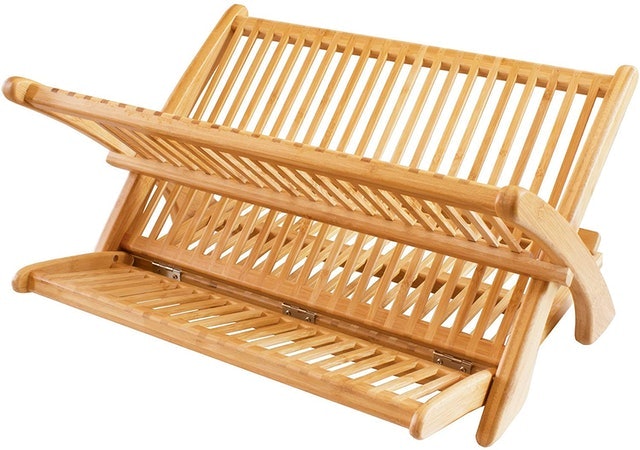 Eco Collapsible Bamboo Dish Drying Rack 1