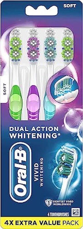 Advantage Vivid Dual Action Whitening Toothbrushes, Soft 1