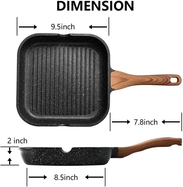 Enameled Grill Pan with Press 2