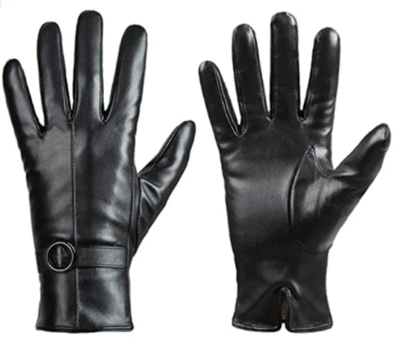 Womens Winter Leather Gloves 1