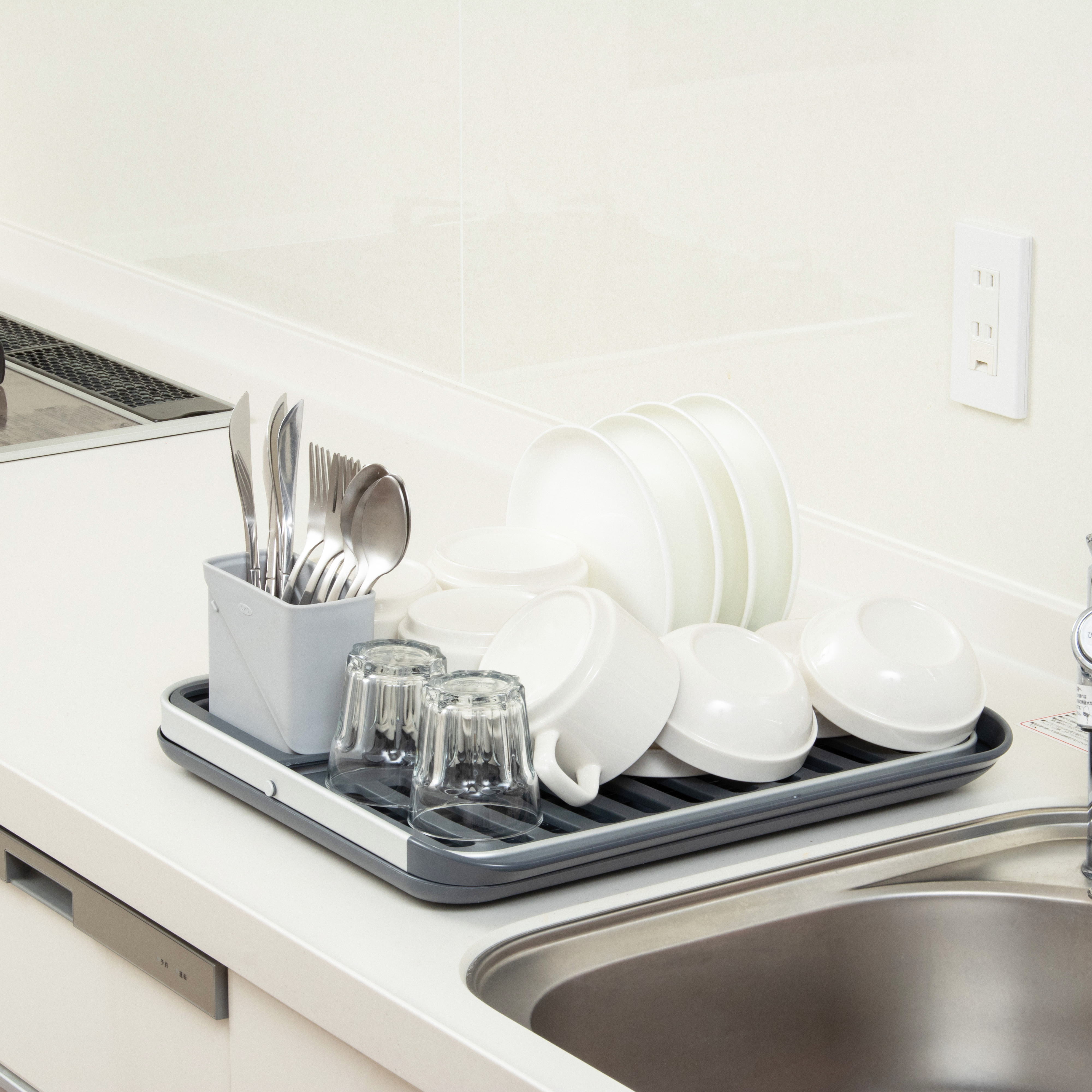 Good Grips Aluminum Fold Flat Dish Rack 9