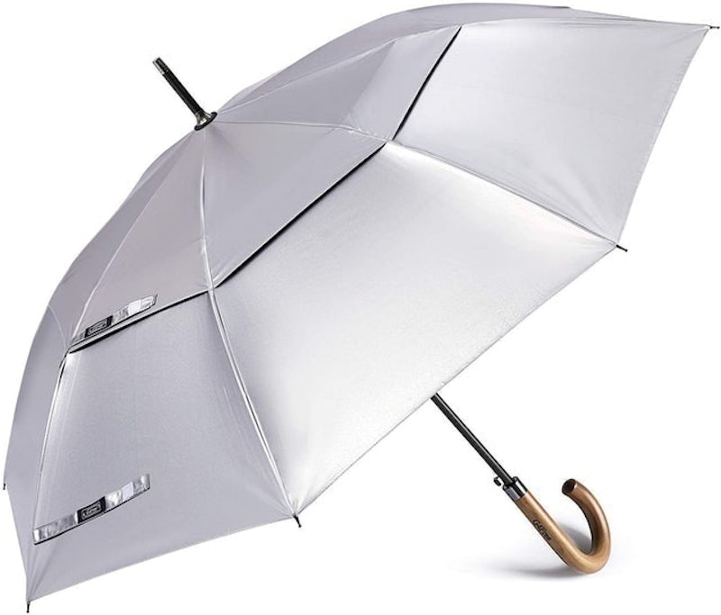Auto Open Wooden Handle J Stick Umbrella 1