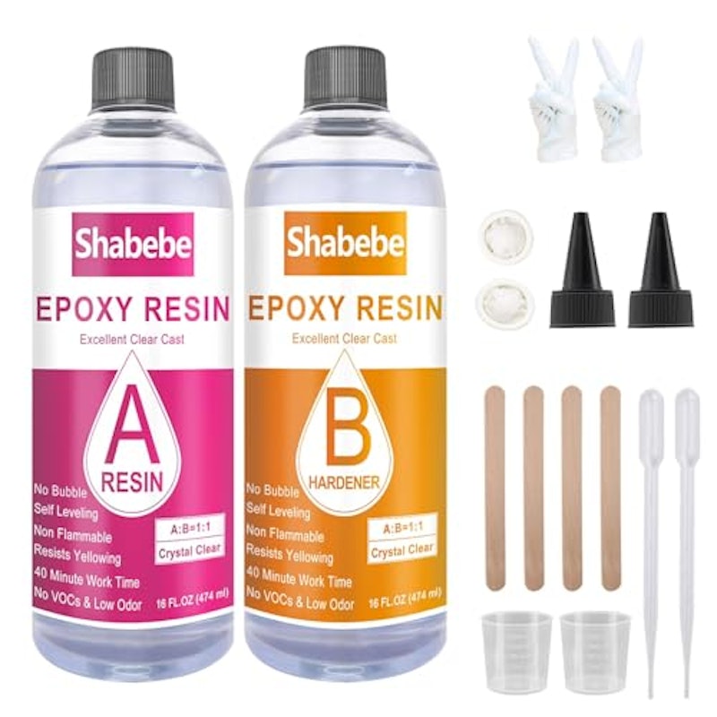 Epoxy Resin, 32OZ Epoxy Resin Crystal Clear 1