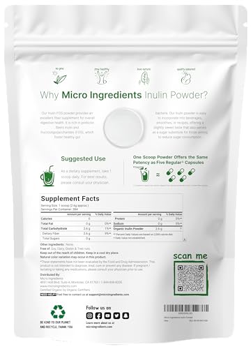 Unflavored Organic Inulin FOS Powder 2
