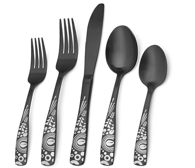 Matte Black Silverware Set 1