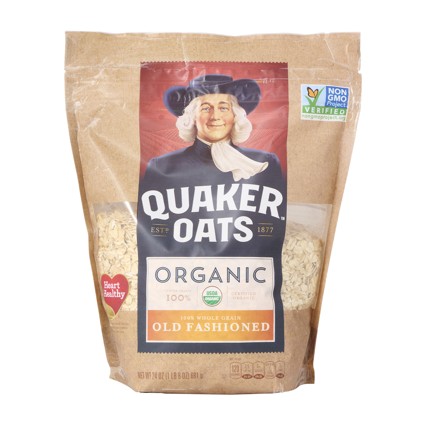 Quaker Old Fashioned Rolled Oats, USDA Organic, Non GMO Project Verified 1