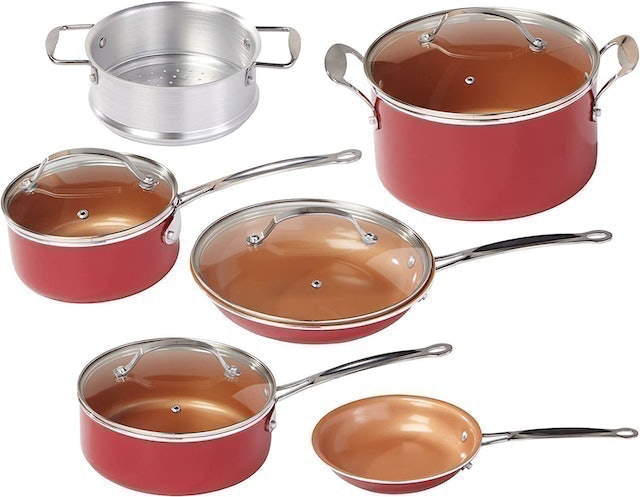 Copper-Infused Ceramic Nonstick Cookware Set 3