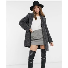 Longline Faux Fur Teddy Coat