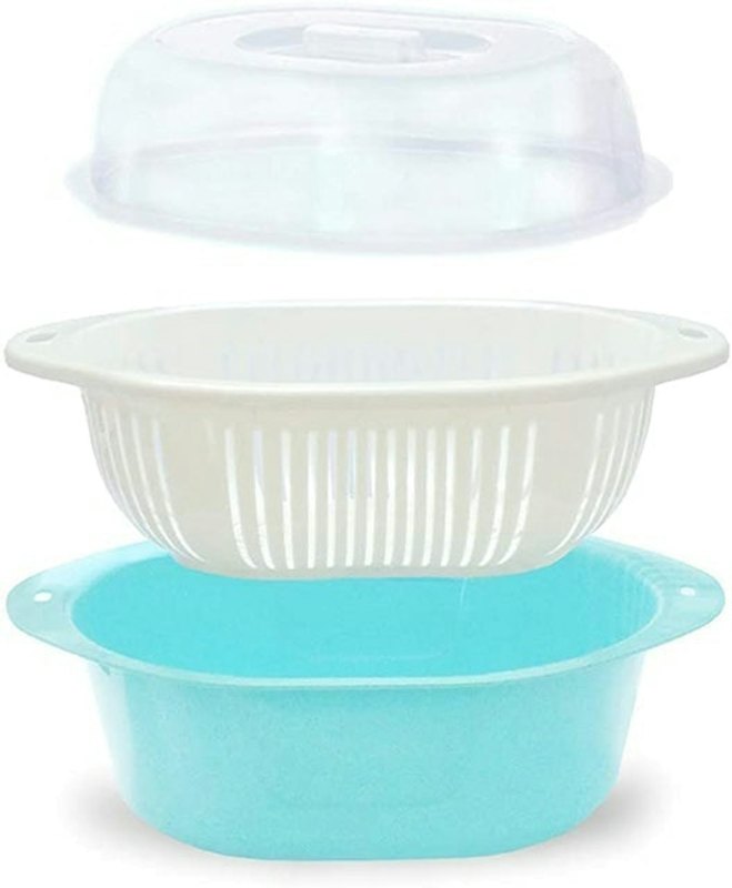 3 in 1 Dish Tub and Colander Set With Lid 1